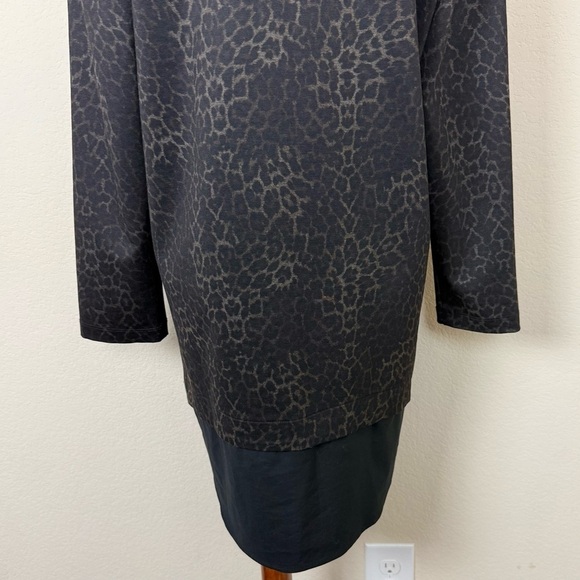 Finley Madison Animal-Print Ponte Dress in Brownblack - Picture 10 of 14